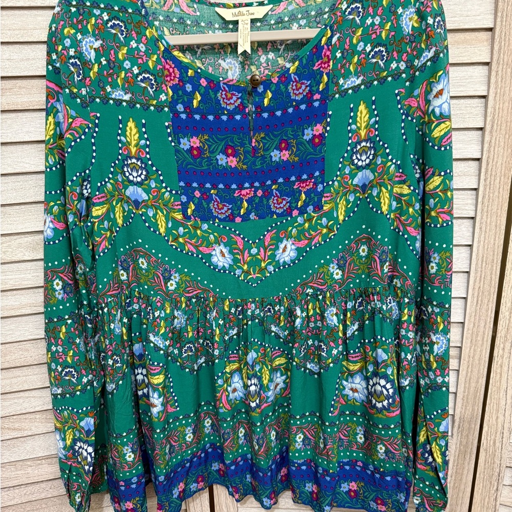 Matilda Jane Green Floral Blouse